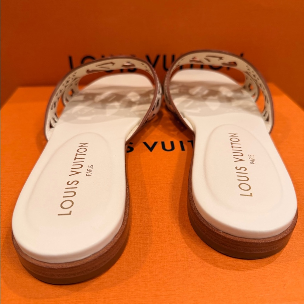 Louis Vuitton Women's White Sandals - Picture 10 of 12